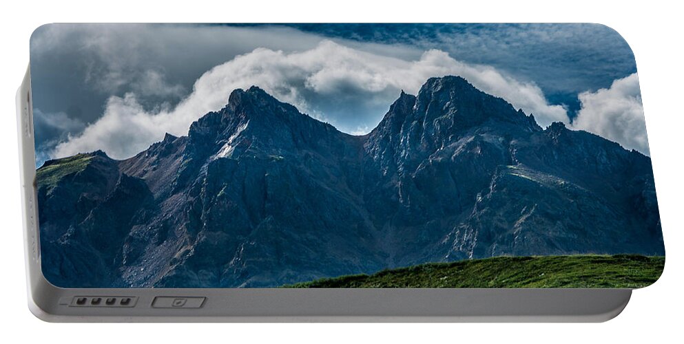 Mountain Portable Battery Charger featuring the photograph Wall of Rock by Andrew Matwijec