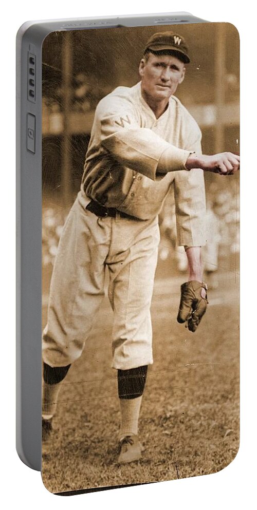 Walter Portable Battery Charger featuring the photograph Walter Johnson Poster by Gianfranco Weiss
