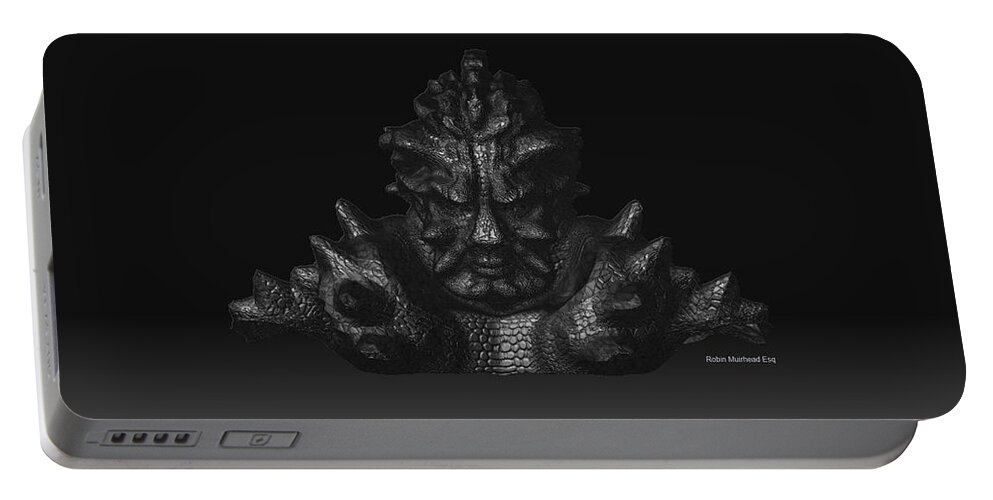 Warlord Portable Battery Charger featuring the digital art Warlord by Vintage Collectables