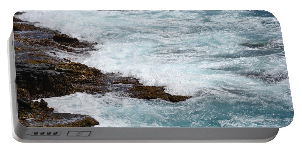 Waves Portable Battery Charger featuring the photograph Washing Waves by Amanda Eberly