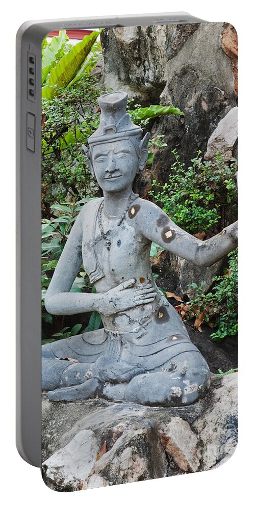 Ornate Portable Battery Charger featuring the photograph Wat Pho by David Davis