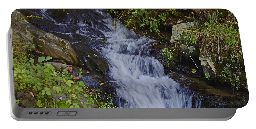Rural Portable Battery Charger featuring the photograph Water Falling by Sandra Clark