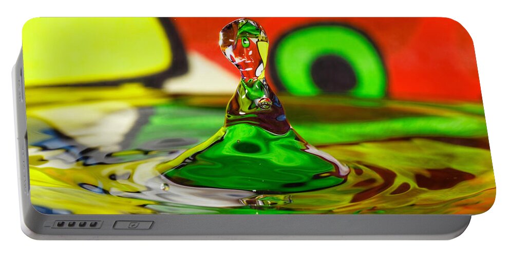  Abstract Portable Battery Charger featuring the photograph Water Stick by Peter Lakomy