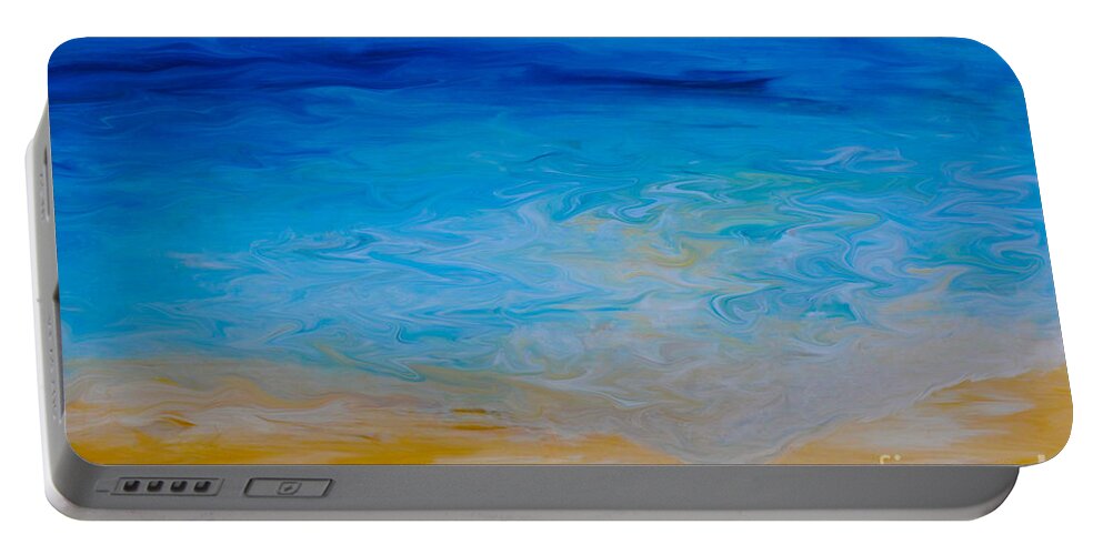 Water Portable Battery Charger featuring the painting Water Vision by Shelley Myers