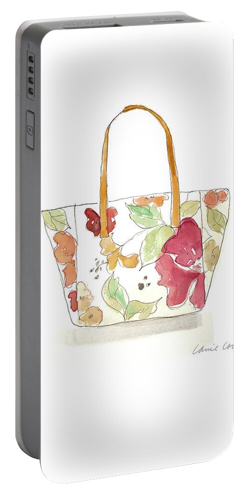 Watercolor Portable Battery Charger featuring the painting Watercolor Handbags I by Lanie Loreth