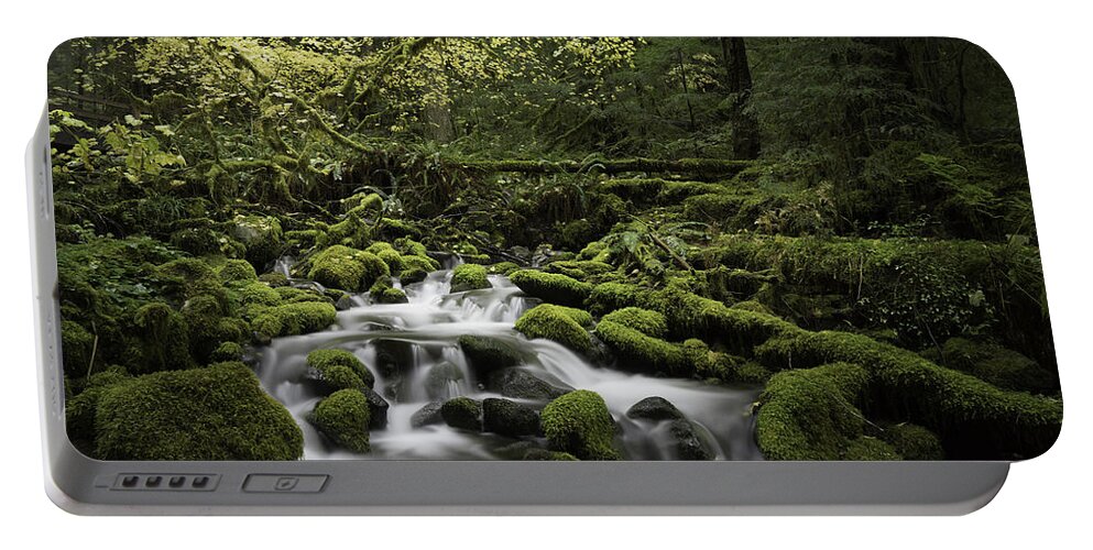 Washington State Portable Battery Charger featuring the photograph Waterfall In The Fall by Jonathan Davison