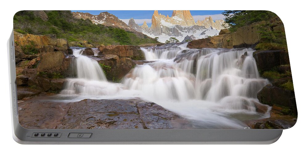 00346019 Portable Battery Charger featuring the photograph Los Glaciares Waterfall by Yva Momatiuk John Eastcott