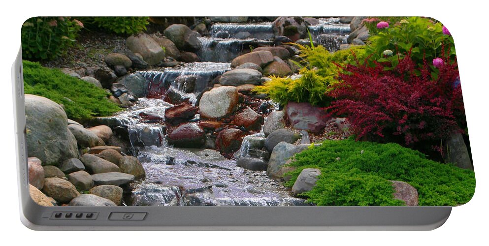Waterfall Portable Battery Charger featuring the photograph Waterfall by Tom Prendergast