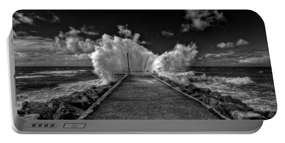 Castlerock Portable Battery Charger featuring the photograph Wave at Castlerock by Nigel R Bell