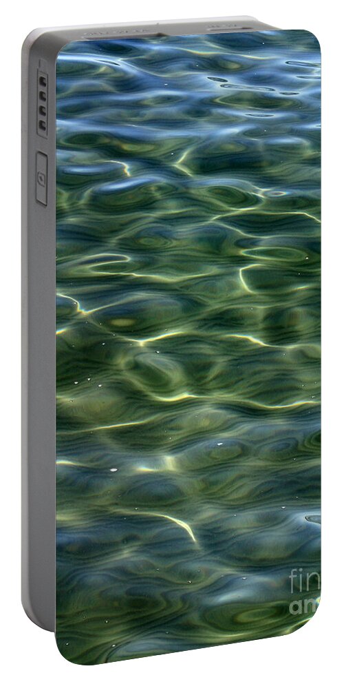 Water Portable Battery Charger featuring the photograph Waves on Lake Tahoe by Carol Groenen