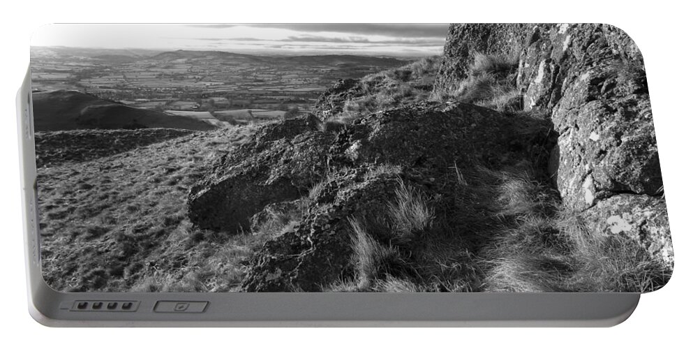 Roundton Hill Portable Battery Charger featuring the photograph Welsh March Country by Bob Kemp