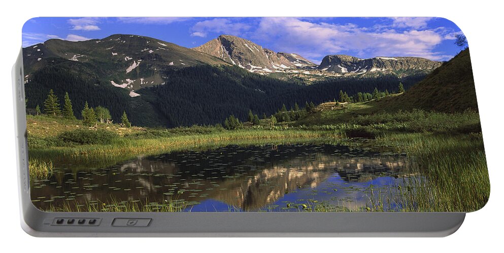 Feb0514 Portable Battery Charger featuring the photograph West Needle Mountains Weminuche by Tim Fitzharris