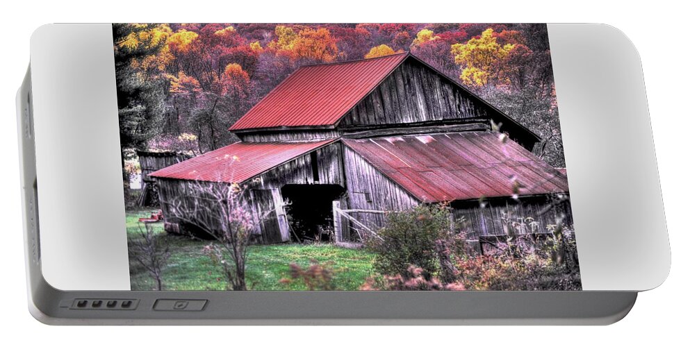 West Virginia Portable Battery Charger featuring the photograph West Virginia Country Roads - Nearing the Threshold of Yet Another Winter by Michael Mazaika