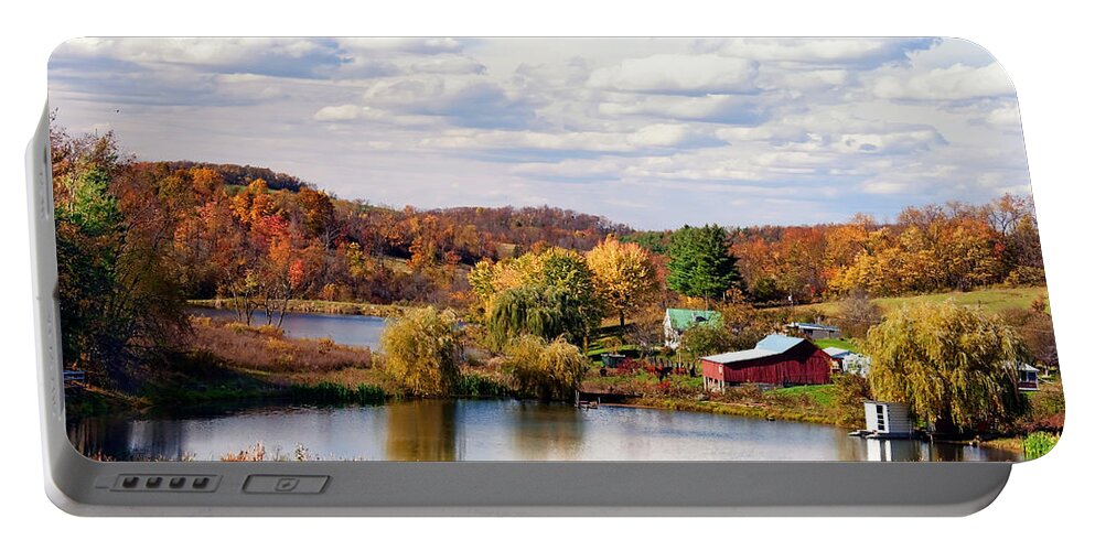Fall Photos In Faa Portable Battery Charger featuring the photograph West Virginia Farm Landscape in Fall by Kathleen K Parker