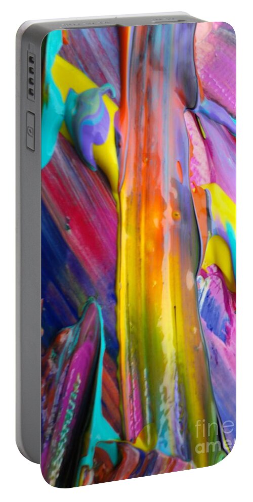 Paint Portable Battery Charger featuring the painting Wet Paint 51 by Jacqueline Athmann