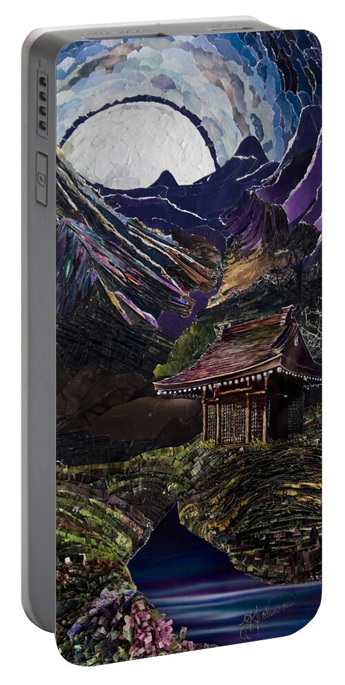 Japan Portable Battery Charger featuring the mixed media What Time Hasn't Forgotten by Yolanda Raker