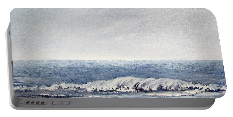 Seascape Portable Battery Charger featuring the painting Where I Want To Be by Todd Blanchard