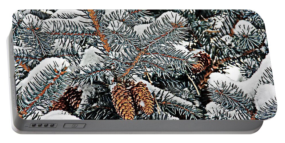Colorado Portable Battery Charger featuring the photograph White Christmas by Bob Hislop