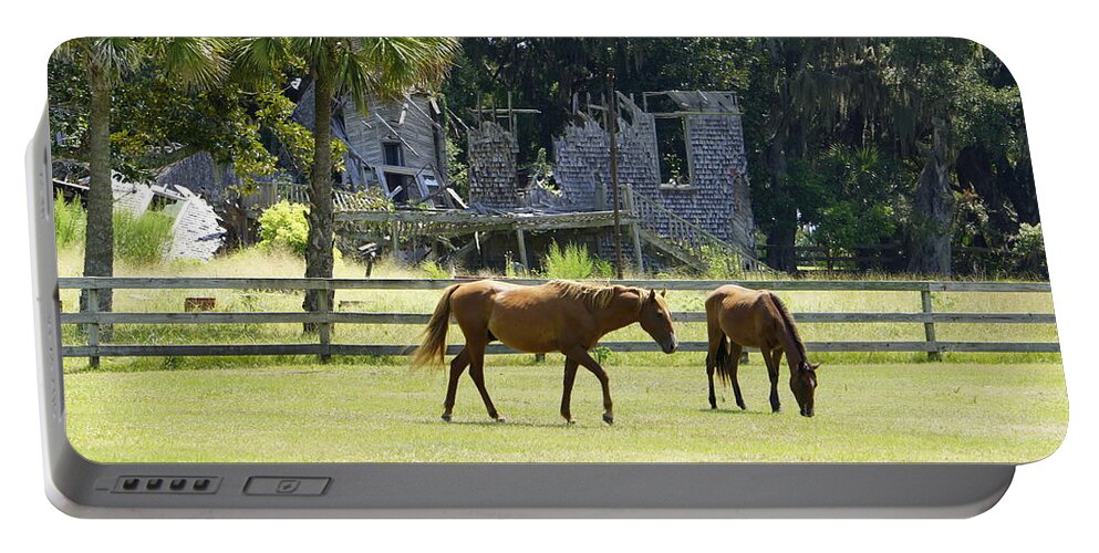 Cumberland Island Portable Battery Charger featuring the photograph Wild Cumberland by Laurie Perry