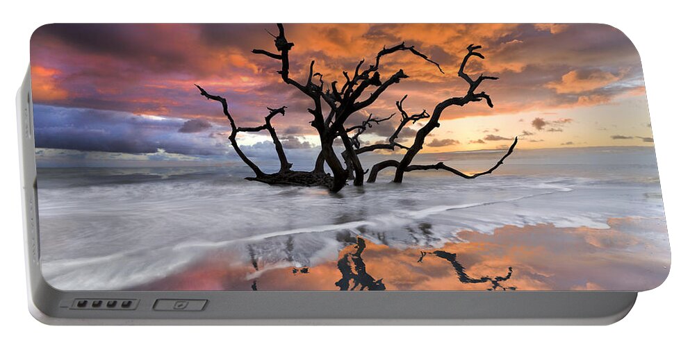 Clouds Portable Battery Charger featuring the photograph Wildfire by Debra and Dave Vanderlaan