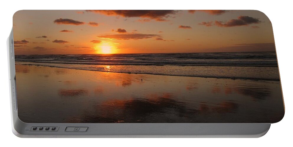 Beach Portable Battery Charger featuring the photograph Wildwood Beach Sunrise by David Dehner