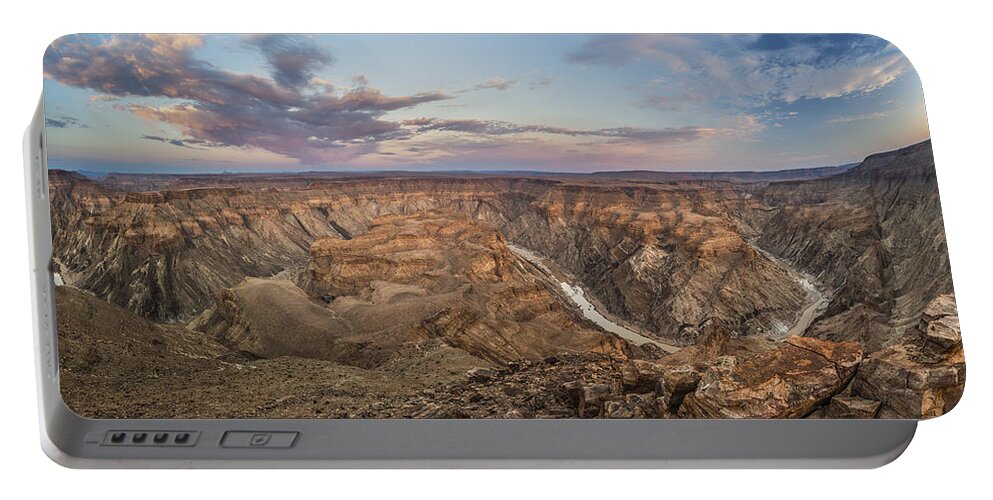Vincent Grafhorst Portable Battery Charger featuring the photograph Winding Fish River Canyon And Desert by Vincent Grafhorst