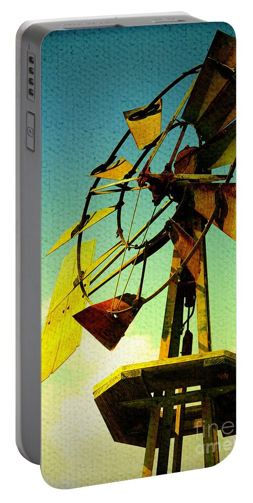 Windmill Portable Battery Charger featuring the photograph Winds of Change by Trish Mistric