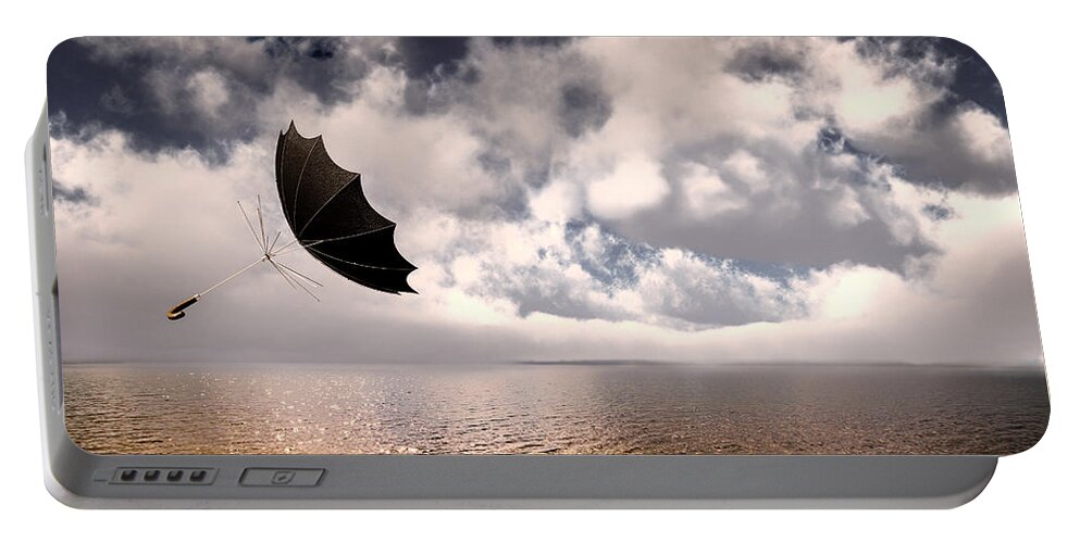 Umbrella Portable Battery Charger featuring the photograph Windy by Bob Orsillo