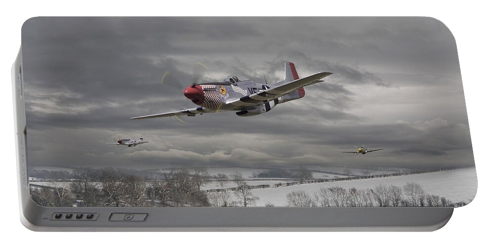 Aircraft Portable Battery Charger featuring the digital art Winter Freedom by Pat Speirs