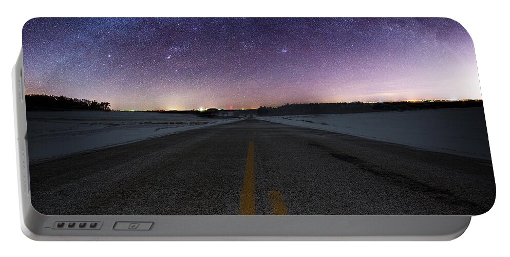 Winter Portable Battery Charger featuring the photograph Winter Milky Way by Aaron J Groen