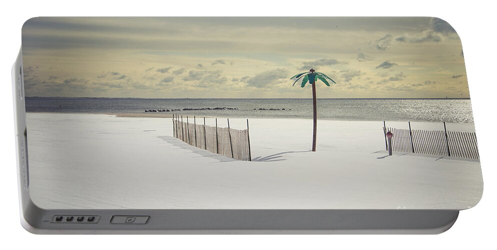 Coney Island Portable Battery Charger featuring the photograph Winter Paradise by Evelina Kremsdorf