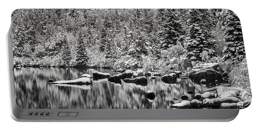 Nature Portable Battery Charger featuring the photograph Winter Reflection by Steven Reed