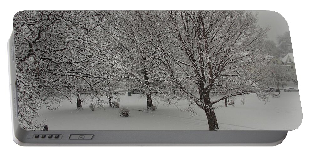 Malden Portable Battery Charger featuring the photograph Winter Solitude by Catherine Gagne