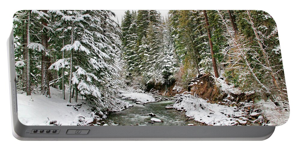 Trees Portable Battery Charger featuring the photograph Winter Wonderland by Athena Mckinzie