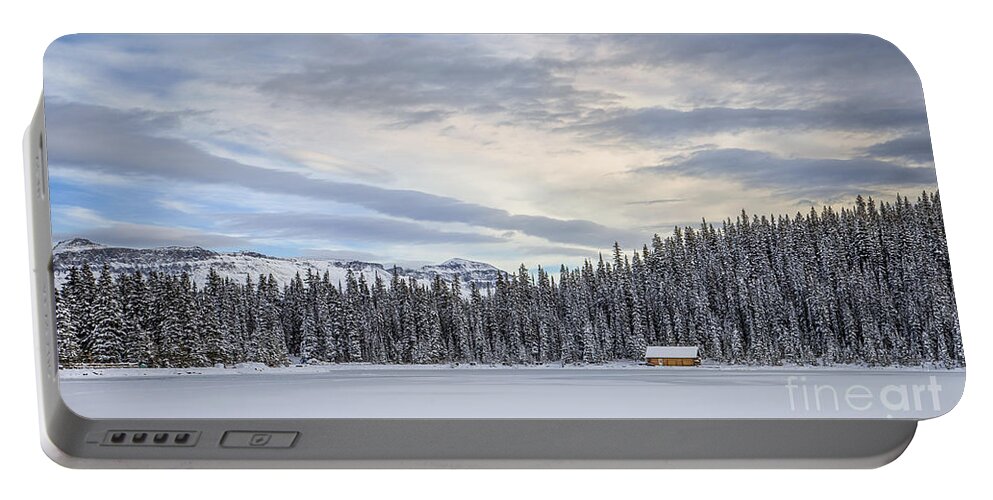 Lake Louise Portable Battery Charger featuring the photograph Winter Wonderland by Evelina Kremsdorf
