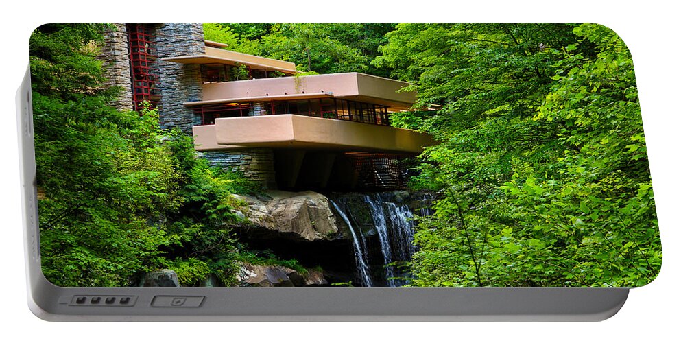 Fallingwater Portable Battery Charger featuring the photograph Wishes on Fallingwater too by Rachel Cohen