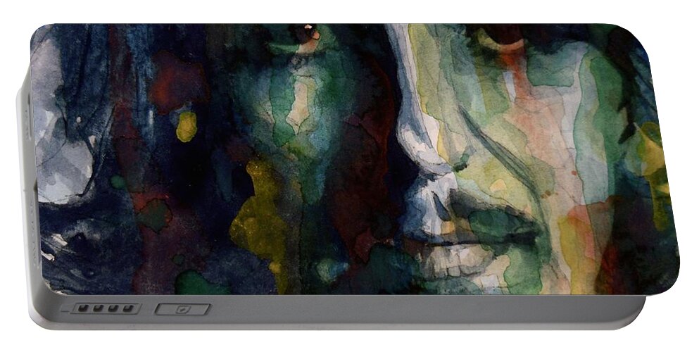George Harrison Portable Battery Charger featuring the painting Within You Without You by Paul Lovering