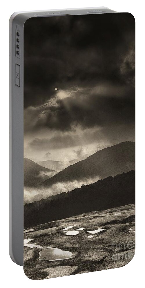 Wolf Rock Portable Battery Charger featuring the photograph Wolf Rock at Stone Mountain State Park by John Harmon