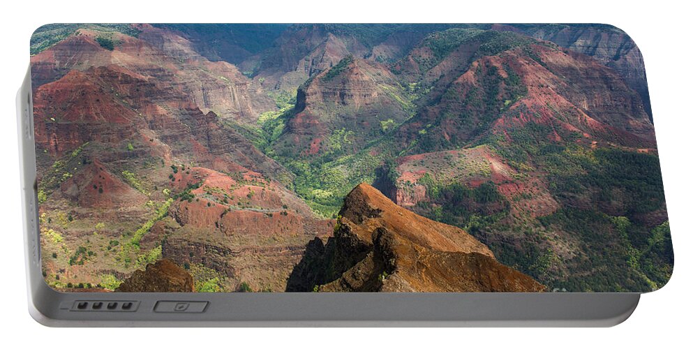Waimea Canyon Portable Battery Charger featuring the photograph Wonders of Waimea by Suzanne Luft