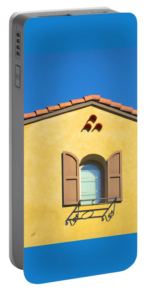 Window Portable Battery Charger featuring the photograph Woodbury Windows No 1 by Ben and Raisa Gertsberg