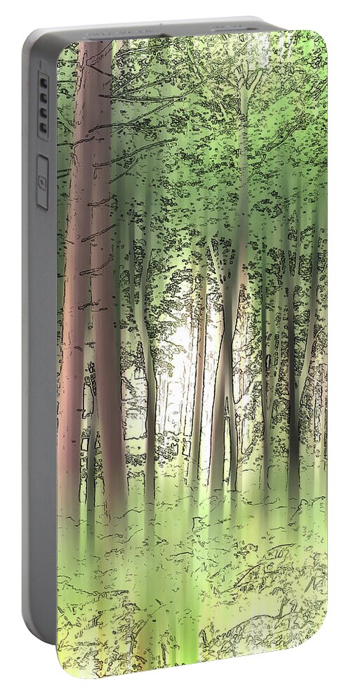 Beautiful Portable Battery Charger featuring the photograph Woodland Trees In Summer by Ikon Ikon Images