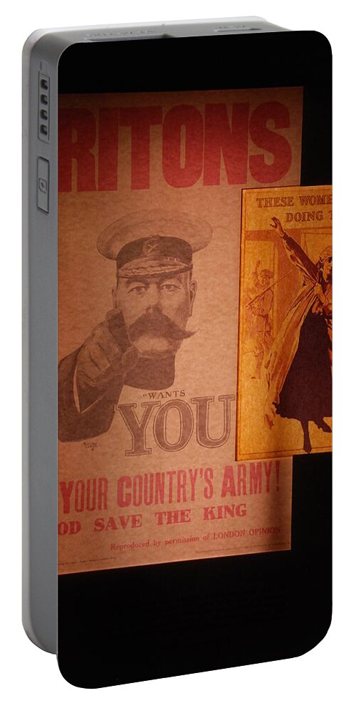 Wwi Portable Battery Charger featuring the photograph WW1 Recruitment Posters by Kenny Glover