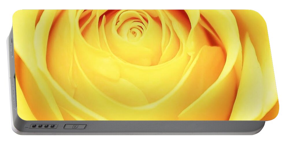 Yellow Portable Battery Charger featuring the photograph Yellow Rose by Paulette Thomas