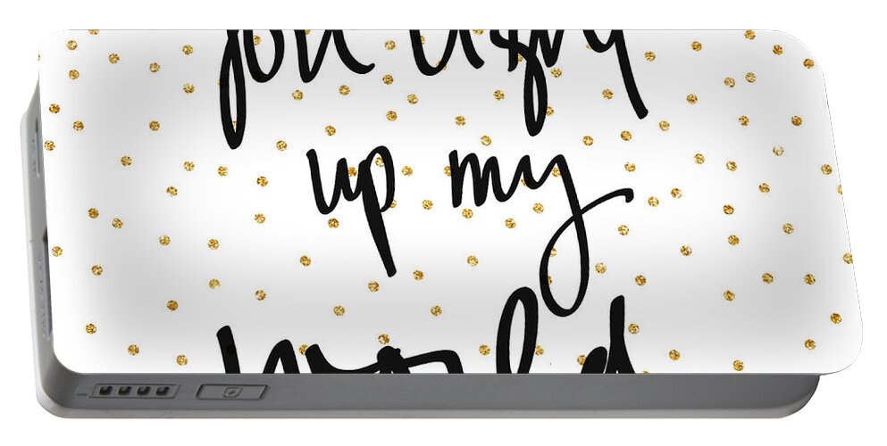You Portable Battery Charger featuring the digital art You Light Up My World by South Social Graphics
