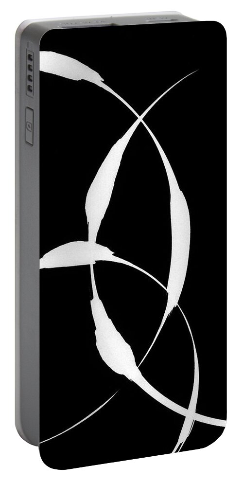 Zen Portable Battery Charger featuring the painting Zen Circles 5 Inverted by Hakon Soreide
