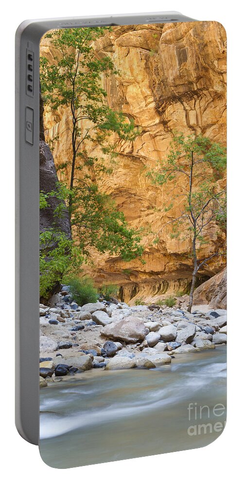 Zion Portable Battery Charger featuring the photograph Zion Narrows by Bryan Keil