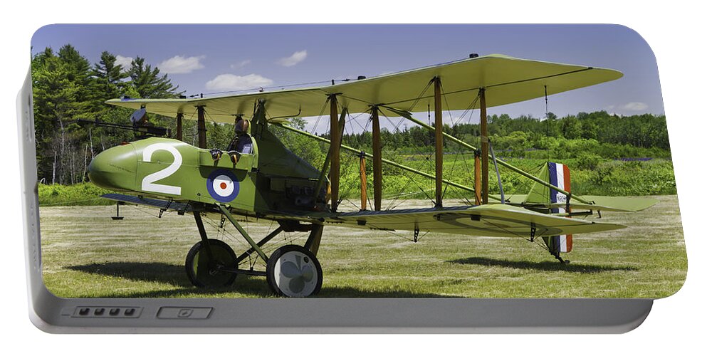1916 Royal Aircraft F.e.8 Portable Battery Charger featuring the photograph 1916 Royal Aircraft F.E.8 World War One Airplane Photo Poster Print by Keith Webber Jr