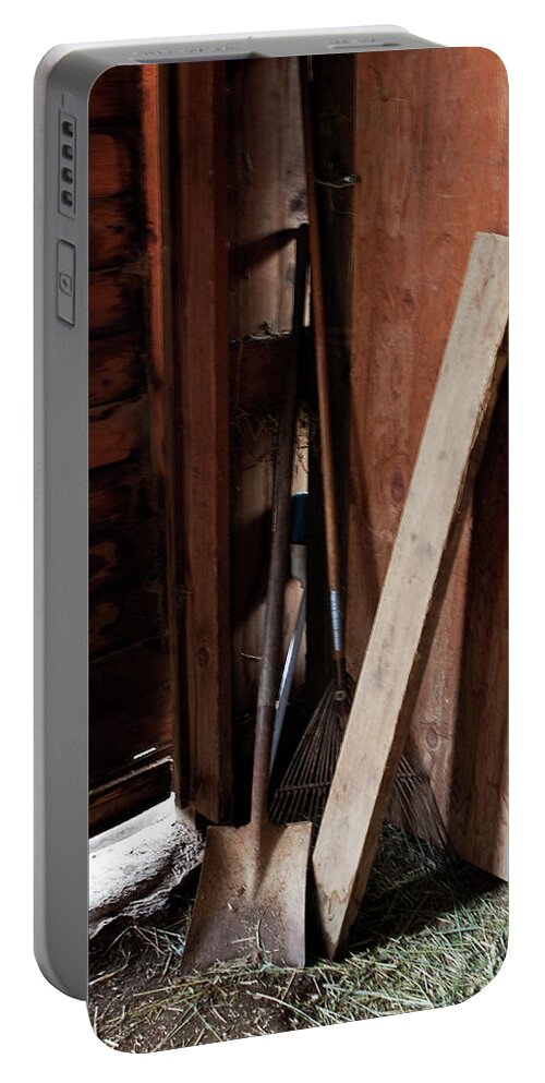 Barn Portable Battery Charger featuring the photograph Barn Closet by Lorraine Devon Wilke