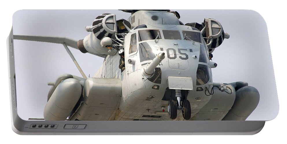 Horizontal Portable Battery Charger featuring the photograph A U.s. Marine Corps Ch-53e Super #1 by Stocktrek Images