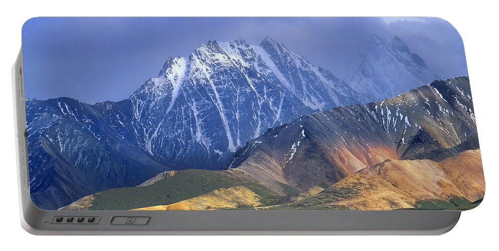 00175652 Portable Battery Charger featuring the photograph Alaska Range And Foothills Denali #1 by Tim Fitzharris
